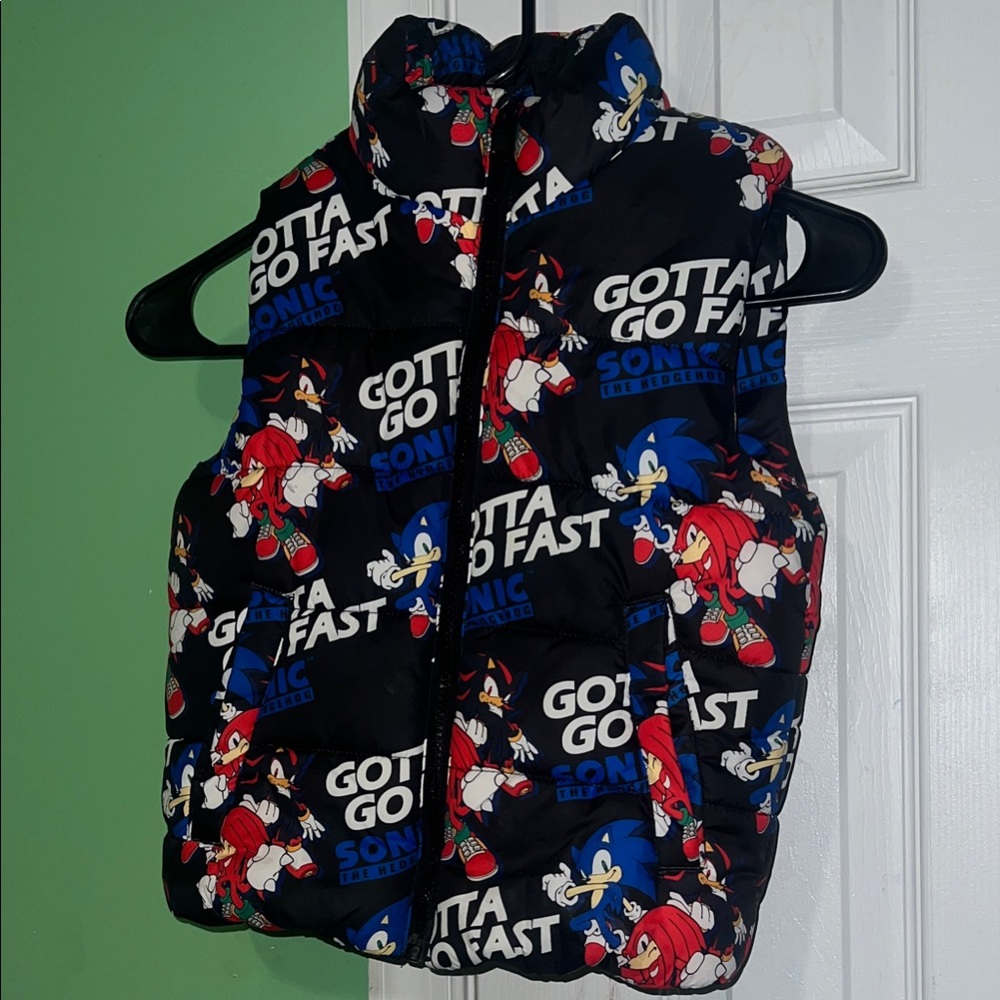 Sonic the Hedgehog Puffer Vest with knuckles & shadow